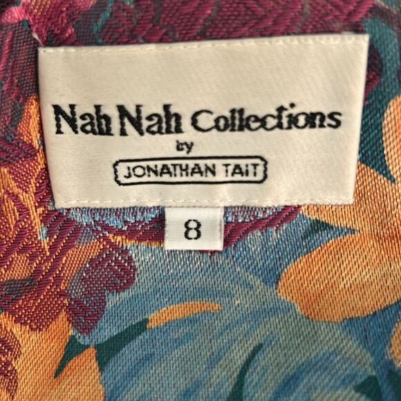 Vintage Nah Nah Floral Blazer and Magenta Dress Suit Set 2-piece Size 8 - Picture 7 of 11